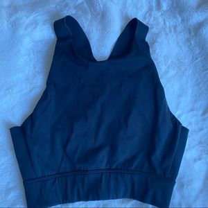 Black High Neck Sports Bra